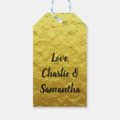 Aangepaste Gouden Folie Gelukkige Verjaardag Scrip Cadeaulabel (Achterkant)