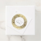 Aangepaste gouden folie kerstvakantie bedankjes labels (In situ)