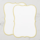 Aangepaste gouden haakbeugel uitnodiging - Maak je (Voorkant / Achterkant)