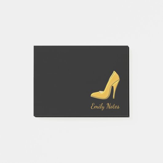 Aangepaste gouden hiel post-it® notes (Voorkant)