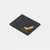 Aangepaste gouden hiel post-it® notes (Schuin)