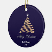 Aangepaste gouden kerstboom keramisch ornament (Links)