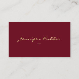 Aangepaste gouden kleur handschrift Sjabloon Visitekaartje