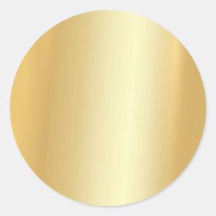Aangepaste gouden look Blank Toevoegen Logo tekst Ronde Sticker