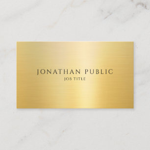 Aangepaste gouden look Elegante Sjabloon Professio Visitekaartje