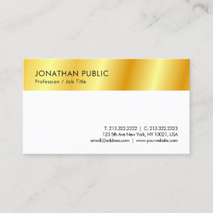 Aangepaste gouden look moderne eenvoudige sjabloon visitekaartje