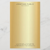 Aangepaste gouden look Moderne elegante trendy Sja Briefpapier (Voorkant)