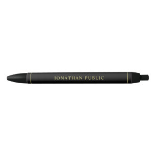 Aangepaste gouden look Tekstnamen Minimalistische Zwarte Inkt Pen