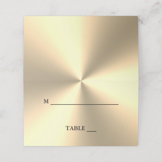 Aangepaste gouden metalen luxe bruidplaatskaarten (Buitenkant ongevouwen)