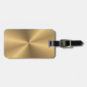 Aangepaste gouden metalen radiale textuur bagagelabel (Voorkant horizontaal)