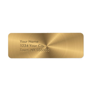 Aangepaste gouden metalen radiale textuur etiket