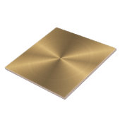 Aangepaste gouden metalen radiale textuur tegeltje (Zijkant)