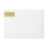 Aangepaste gouden omloop rond retouradreslabel (Voorkant)