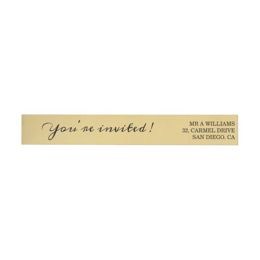 Aangepaste gouden omloop rond retouradreslabel (Individueel)