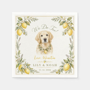 Aangepaste Gouden Retriever Trouw Hond Amalfi Kust Servet