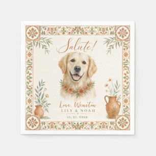 Aangepaste Gouden Retriever Trouw Hond Italiaans T Servet