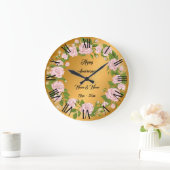 Aangepaste gouden roos jubileum grote klok (Huis)