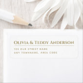 Aangepaste Gouden Tekst Elegant Eenvoudig Retourad Etiket (Insitu)