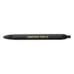 Aangepaste gouden tekst minimalistisch eenvoudig z zwarte inkt pen