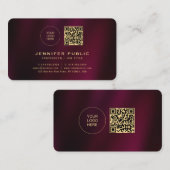 Aangepaste gouden tekst Upload uw Logo afgeronde h Visitekaartje (Voorkant / Achterkant)