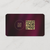 Aangepaste gouden tekst Upload uw Logo afgeronde h Visitekaartje (Achterkant)