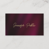 Aangepaste gouden tekstnaam Script Luxury Glossy Visitekaartje (Voorkant)