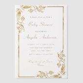 Aangepaste gouden Vellum Baby shower Uitnodiging S (Voorkant)