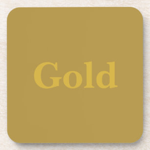 Aangepaste gouden vierkante Onderzetters set