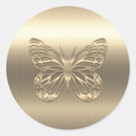 Aangepaste Gouden Vlinder Dieren Ronde Sticker