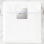 Aangepaste gouden zilver Voeg hier Jouw tekst toe Vierkante Sticker (Tas)