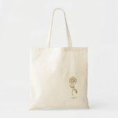 Aangepaste goudnaam Handgemaakte zonnebloem Tote Bag (Voorkant)