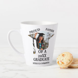 Aangepaste graafkap tassel foto trotse vader latte mok