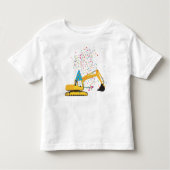 Aangepaste graafmachine constructietransport Birth Kinder Shirts (Voorkant)