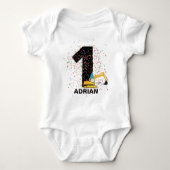 Aangepaste graafmachine constructietransport Birth Romper (Voorkant)