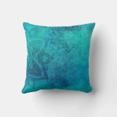 Aangepaste gradiënt Blue Mandala Wedding Pillow Kussen (Achterkant)