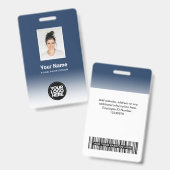 Aangepaste gradiënt foto werknemer badge (Voor- en achterkant)