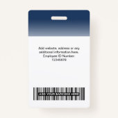 Aangepaste gradiënt foto werknemer badge (Achterkant)