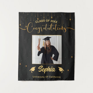 Aangepaste Graduation Party Decor 202x, Party Acht Wandkleed