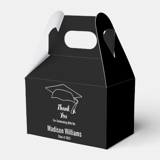 Aangepaste GraduPartij Dank u Bedankdoosjes (Voorkant Zijde)