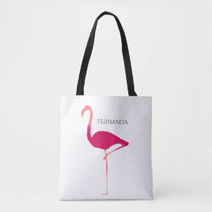 Aangepaste grafische Flamingo Bag Draagtas