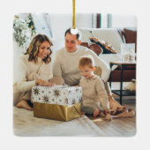 Aangepaste grafische foto- en tekstruimte keramisch ornament (Achterkant)