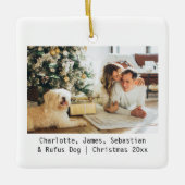 Aangepaste grafische foto- en tekstruimte keramisch ornament (Voorkant)