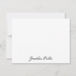 Aangepaste grafische handscripttekst Eenvoudig aan Notitiekaartje