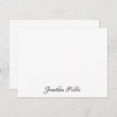 Aangepaste grafische handscripttekst Eenvoudig aan Notitiekaartje (Voorkant / Achterkant)