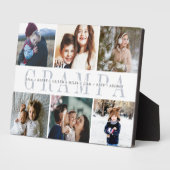 Aangepaste Grampa Grandchildren Photo Collage Fotoplaat (Zijkant)