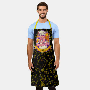 Aangepaste Grappige Barbecue Chef Varken Grillend Schort
