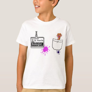 Aangepaste Grappige Beroep Bioloog Naam Tag T-shirt