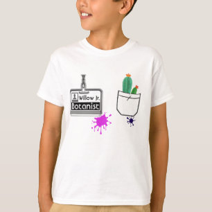 Aangepaste Grappige Beroep Botanist Naam Tag T-shirt