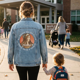Aangepaste grappige cadeaus voor drukke werkende a denim jacket