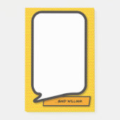 Aangepaste Grappige Comicboek Spreekballon Post-it® Notes (Voorkant)